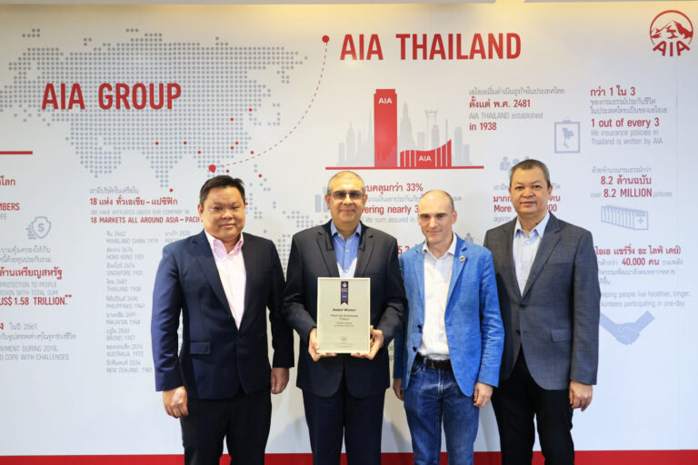 เอไอเอ ประเทศไทย คว้ารางวัล Asia Pacific Property Awards 2024-2025