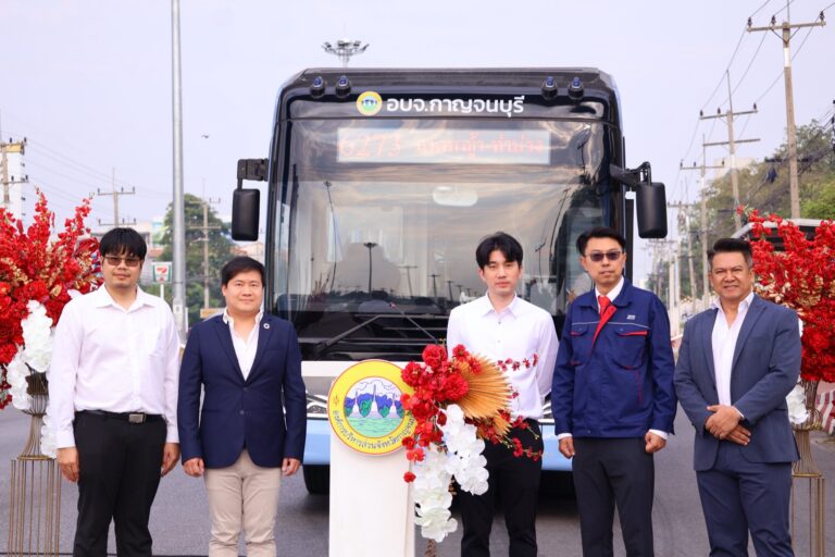 อบจ.กาญจนบุรี ผนึก อินโนพาวเวอร์ เปิดเดินรถ EV BUS สายแรก ยกระดับขนส่งสาธารณะเมืองสีเขียว