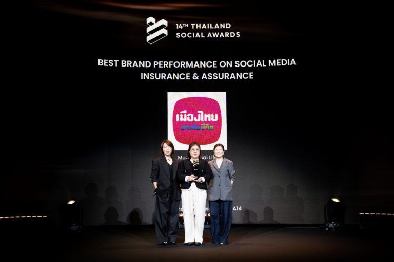 เมืองไทยประกันชีวิต คว้ารางวัล “Best Brand Performance on Social Media”ในสาขา Insurance & Assurance เป็นปีที่ 6 จากเวที Thailand Social Awards