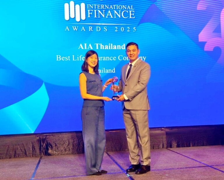 “เอไอเอ” ผงาดคว้ารางวัลประกันชีวิตยอดเยี่ยมแห่งปี 2025 จากเวที International Finance Awards สะท้อนความเชื่อมั่นของคนไทยทั่วประเทศติดต่อกันเป็นปีที่ 9